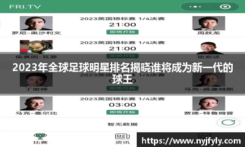 2023年全球足球明星排名揭晓谁将成为新一代的球王